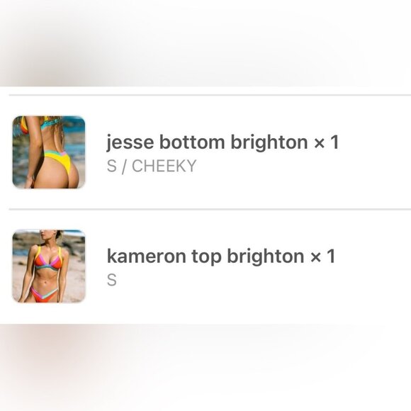 NWT OneOne Swimwear Bikini SET Brighton Red Blue Purple Yellow NEW Jesse Kameron - Picture 8 of 16